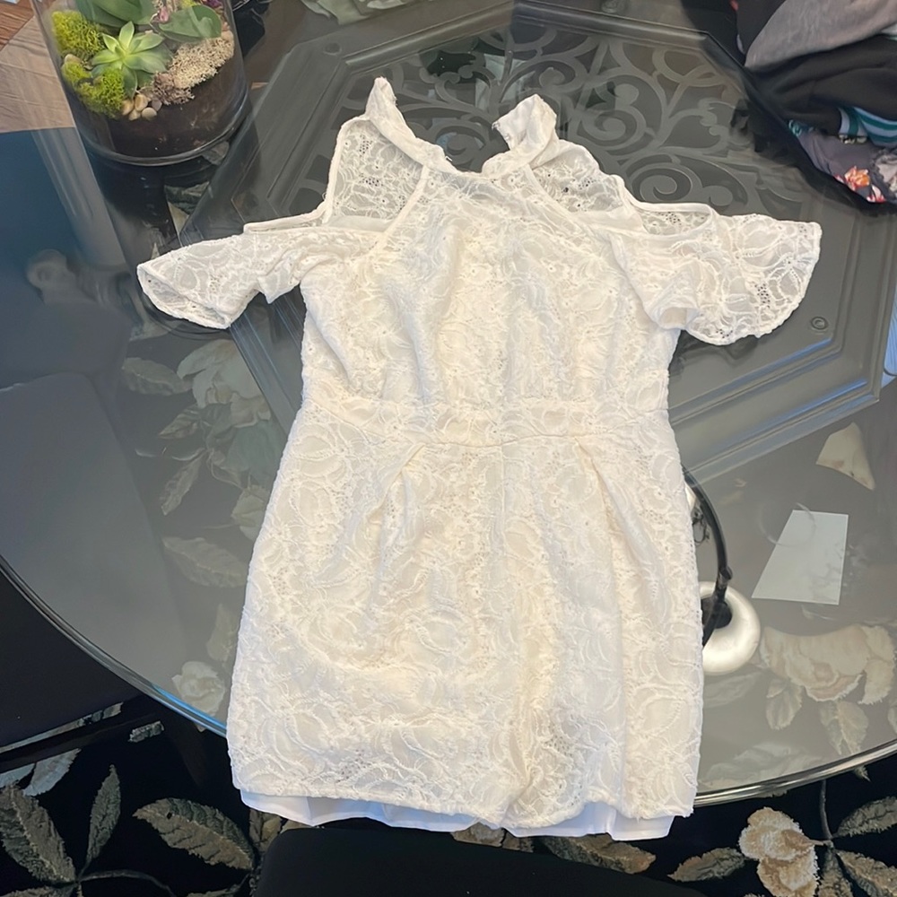 White lace romper